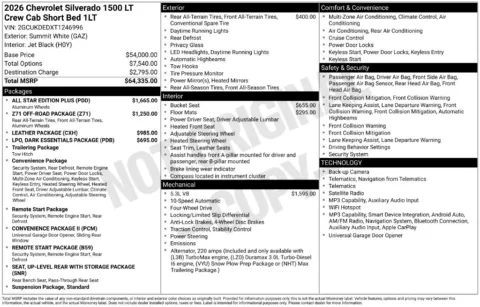 Photos of 2026 Chevrolet Silverado 1500 LT for sale in Logan, OH at Don Wood Chevrolet
