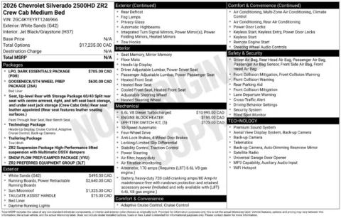 Photos of 2026 Chevrolet Silverado 2500 HD ZR2 for sale in Logan, OH at Don Wood Chevrolet