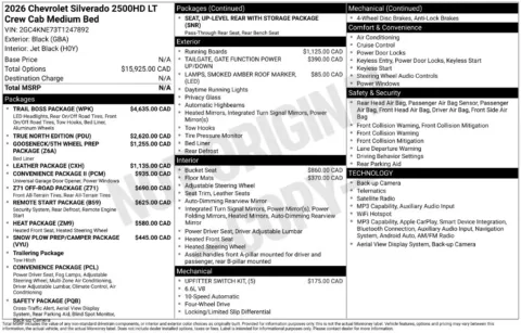 Photos of 2026 Chevrolet Silverado 2500 HD LT for sale in Logan, OH at Don Wood Chevrolet