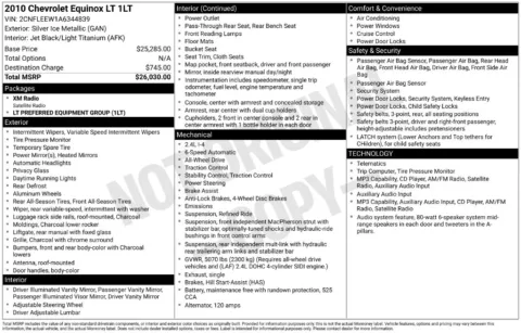 Photos of 2010 Chevrolet Equinox LT for sale in Logan, OH at Don Wood Chevrolet