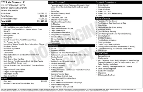 Photos of 2022 Kia Sorento LX for sale in Logan, OH at Don Wood Chevrolet