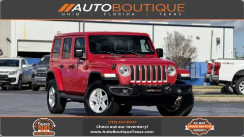 Red 2019 Jeep Wrangler Unlimited Sahara for sale in Alvin, TX