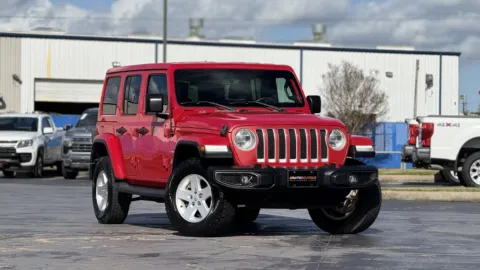 Red 2019 Jeep Wrangler Unlimited Sahara for sale in Alvin, TX