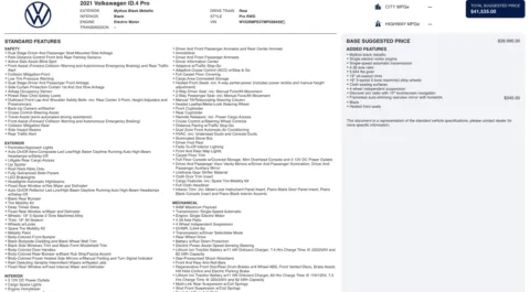 Photos of 2021 Volkswagen ID.4 Pro for sale in Alvin, TX at Auto Boutique Texas