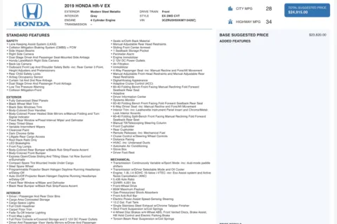 Photos of 2019 Honda HR-V EX for sale in Alvin, TX at Auto Boutique Texas