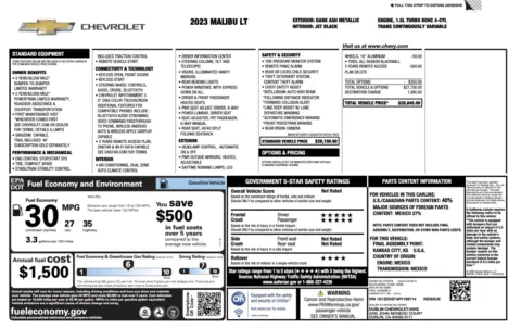 Photos of 2023 Chevrolet Malibu LT for sale in Alvin, TX at Auto Boutique Texas