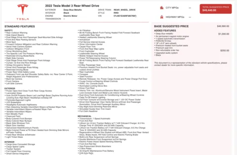 Photos of 2022 Tesla Model 3 for sale in Alvin, TX at Auto Boutique Texas