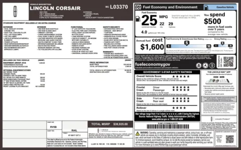 Photos of 2021 Lincoln Corsair Standard for sale in Alvin, TX at Auto Boutique Texas