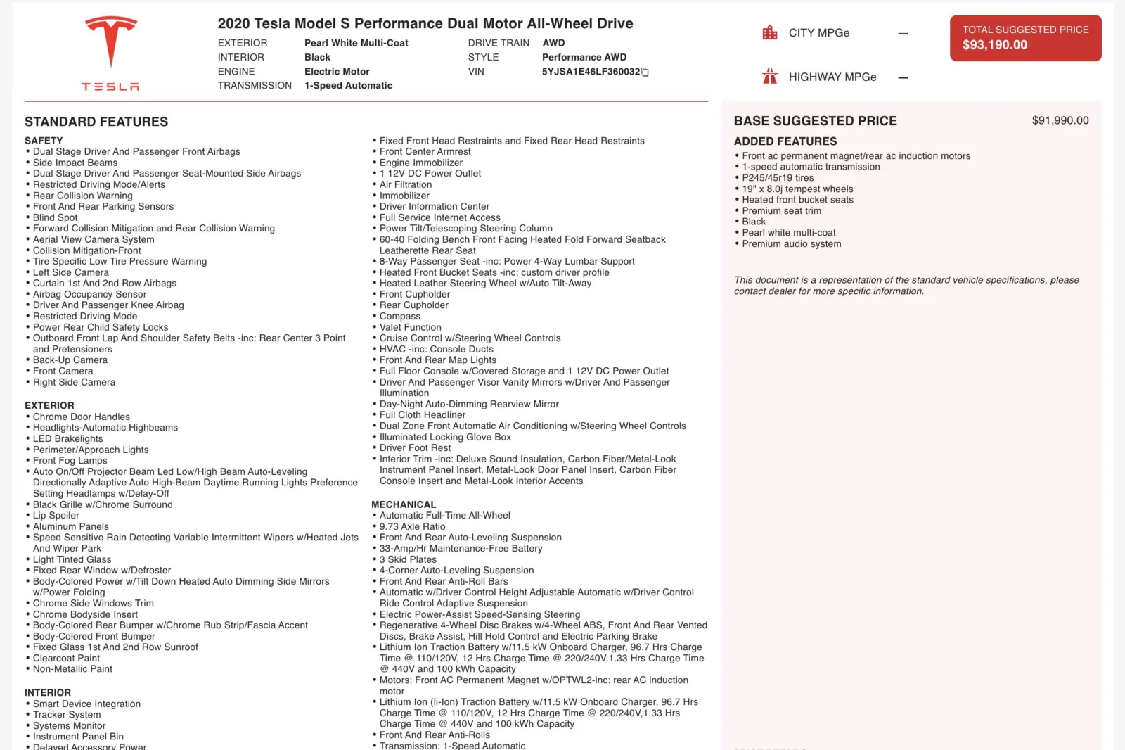 2020 Tesla Model S Performance for sale in Alvin, TX