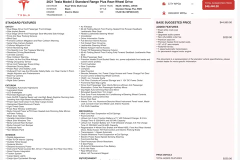 Photos of 2021 Tesla Model 3 Standard Range Plus for sale in Alvin, TX at Auto Boutique Texas