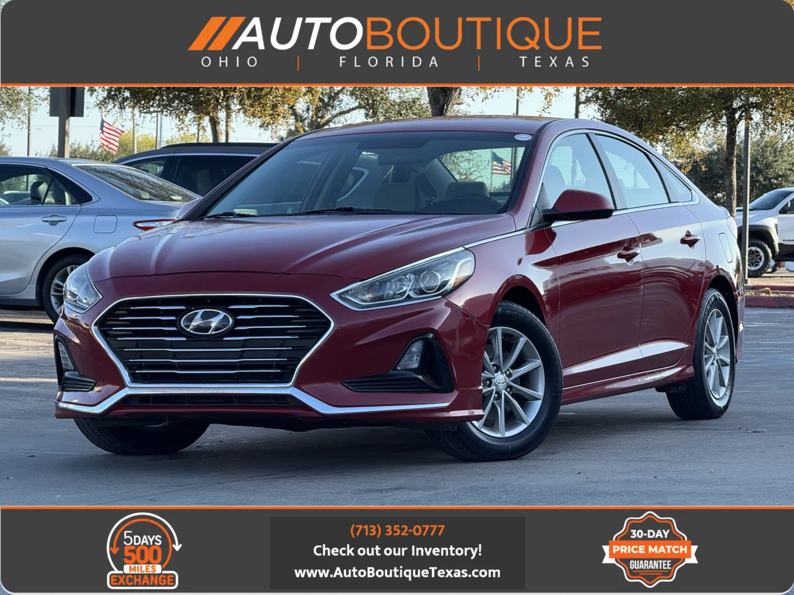 Red 2019 Hyundai Sonata SE for sale in Alvin, TX