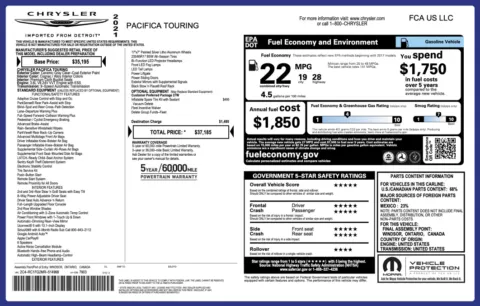 Photos of 2021 Chrysler Pacifica Touring for sale in Alvin, TX at Auto Boutique Texas