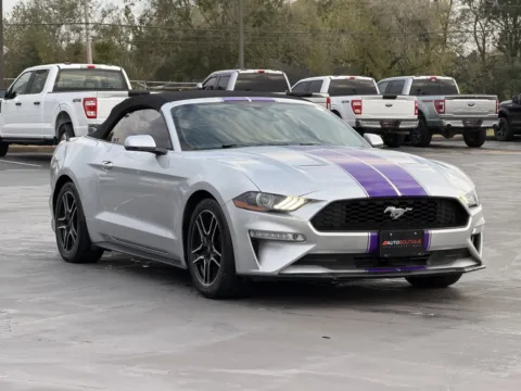 Silver 2018 Ford Mustang EcoBoost Premium for sale in Alvin, TX