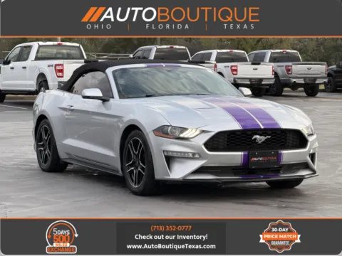 Silver 2018 Ford Mustang EcoBoost Premium for sale in Alvin, TX