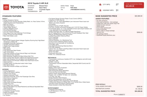 Photos of 2019 Toyota C-HR XLE for sale in Alvin, TX at Auto Boutique Texas