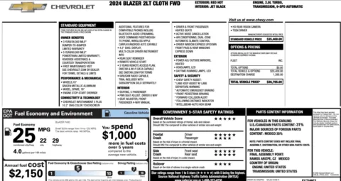 Photos of 2024 Chevrolet Blazer LT for sale in Alvin, TX at Auto Boutique Texas