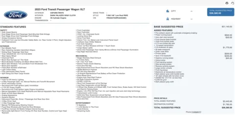 Photos of 2023 Ford Transit Passenger Wagon XLT for sale in Alvin, TX at Auto Boutique Texas