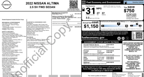 Photos of 2022 Nissan Altima 2.5 SV for sale in Alvin, TX at Auto Boutique Texas