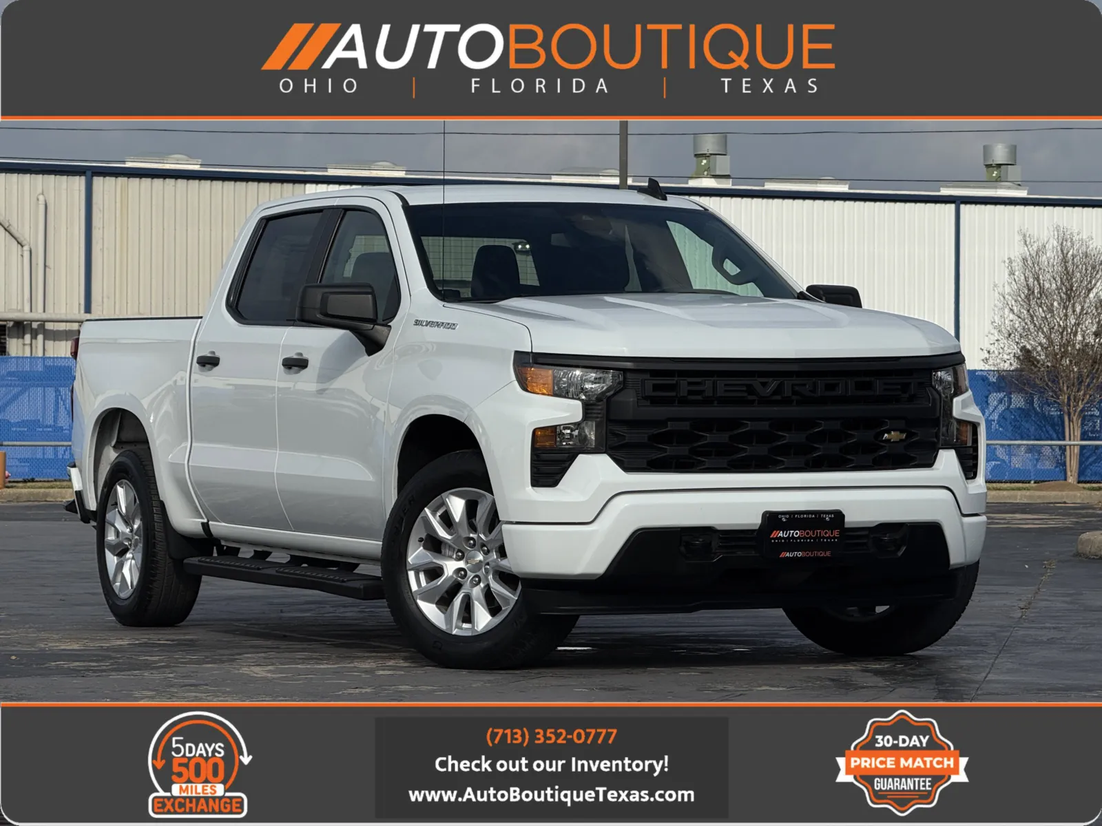 White 2022 Chevrolet Silverado 1500 Custom for sale in Alvin, TX