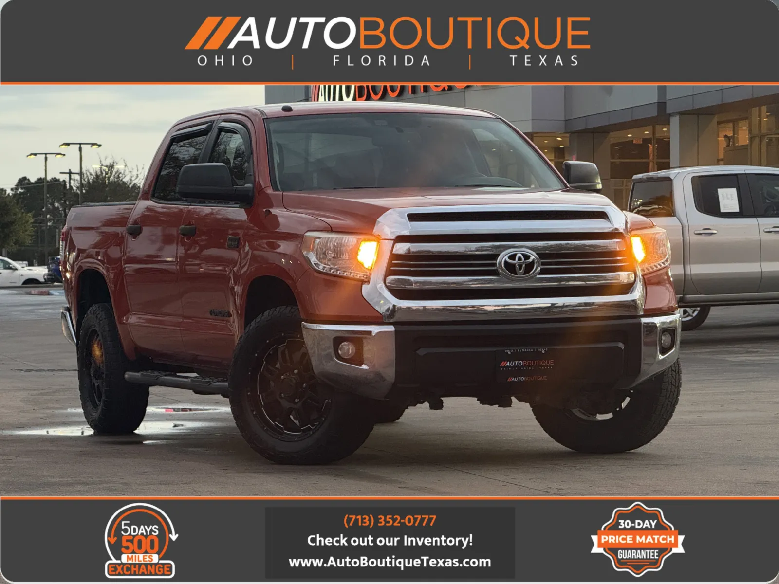 Orange 2017 Toyota Tundra SR5 for sale in Alvin, TX