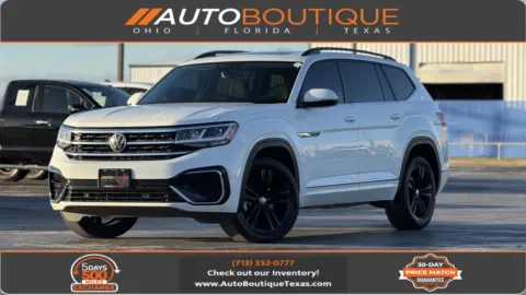 White 2021 Volkswagen Atlas 3.6L V6 SE w Technology R-Line for sale in Alvin, TX