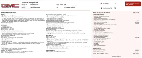 Photos of 2015 GMC Canyon 4WD SLE for sale in Alvin, TX at Auto Boutique Texas