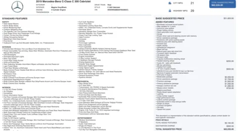 Photos of 2019 Mercedes-Benz C-Class C 300 for sale in Alvin, TX at Auto Boutique Texas