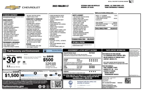 Photos of 2023 Chevrolet Malibu LT for sale in Alvin, TX at Auto Boutique Texas