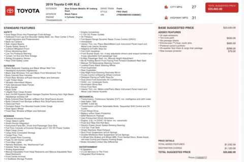 Photos of 2019 Toyota C-HR XLE for sale in Alvin, TX at Auto Boutique Texas