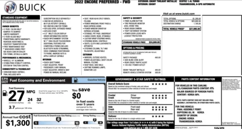 Photos of 2022 Buick Encore Preferred for sale in Alvin, TX at Auto Boutique Texas