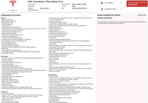 Photos of 2022 Tesla Model 3 for sale in Alvin, TX at Auto Boutique Texas