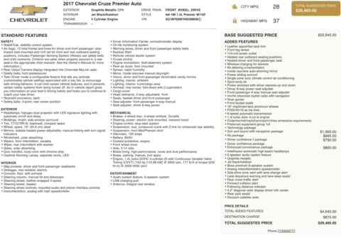 Photos of 2017 Chevrolet Cruze Premier for sale in Alvin, TX at Auto Boutique Texas