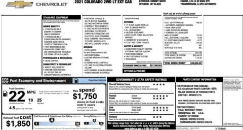 Photos of 2021 Chevrolet Colorado 2WD LT for sale in Alvin, TX at Auto Boutique Texas