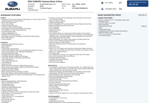 Photos of 2024 Subaru Impreza for sale in Alvin, TX at Auto Boutique Texas