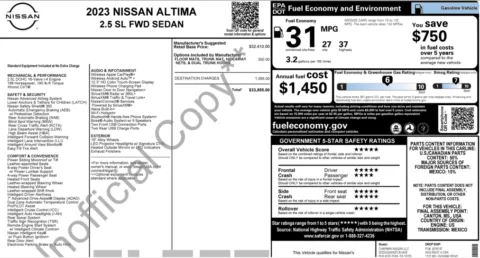 Photos of 2023 Nissan Altima 2.5 SL for sale in Alvin, TX at Auto Boutique Texas