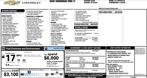 Photos of 2025 Chevrolet Suburban LT for sale in Alvin, TX at Auto Boutique Texas