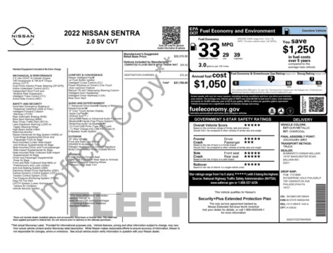 Photos of 2022 Nissan Sentra SV for sale in Alvin, TX at Auto Boutique Texas
