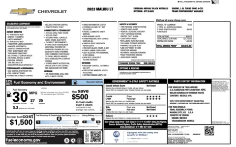 Photos of 2023 Chevrolet Malibu LT for sale in Alvin, TX at Auto Boutique Texas