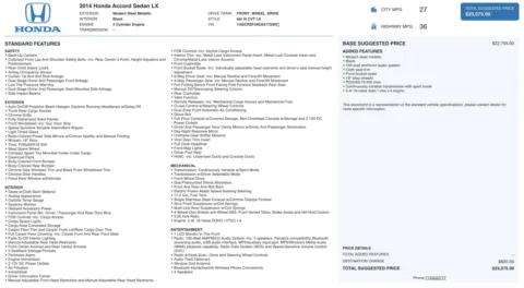 Photos of 2014 Honda Accord Sedan LX for sale in Alvin, TX at Auto Boutique Texas