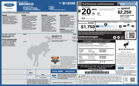 Photos of 2022 Ford Bronco Big Bend for sale in Alvin, TX at Auto Boutique Texas