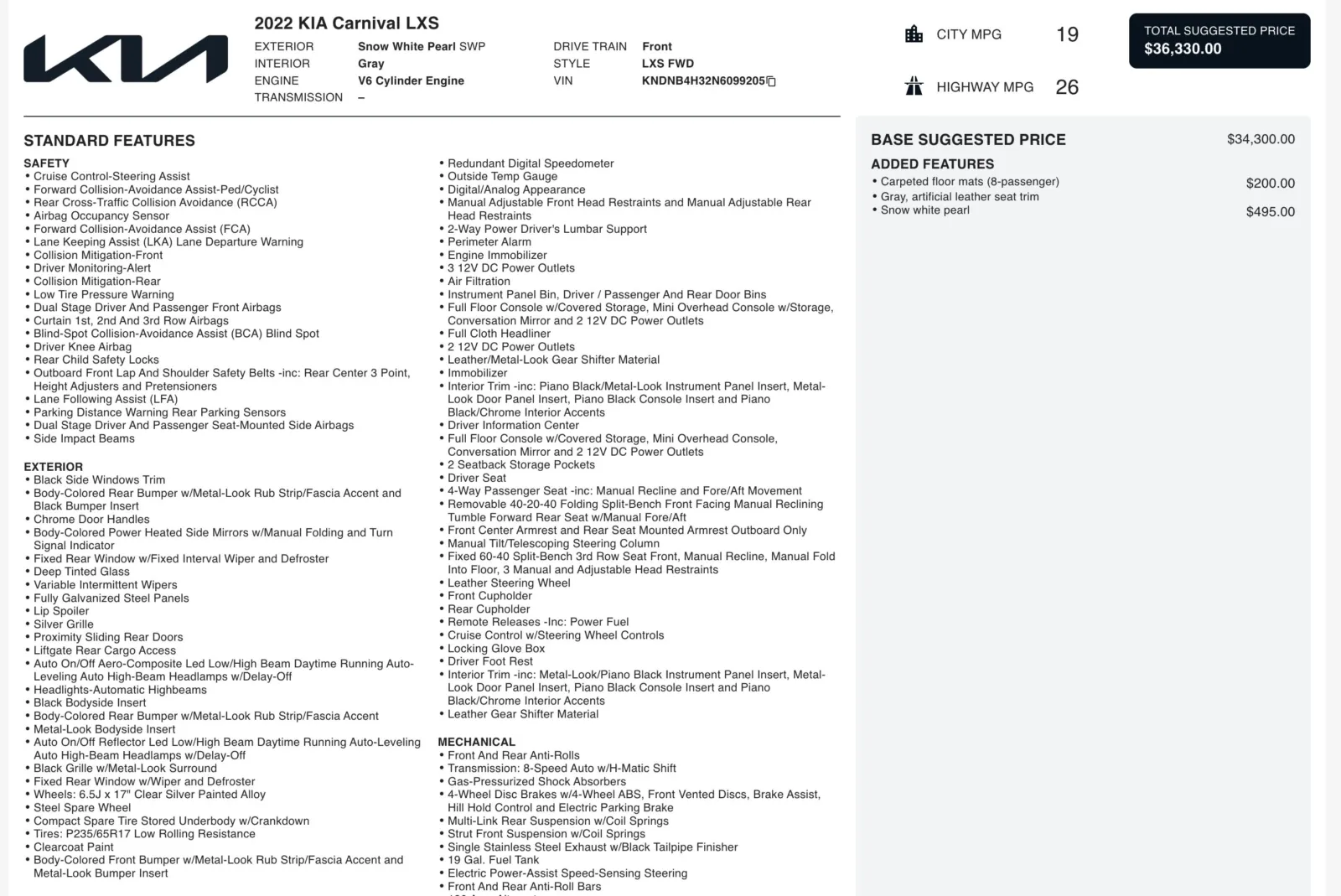 2022 Kia Carnival LXS for sale in Alvin, TX