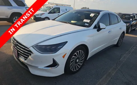 White 2022 Hyundai Sonata Hybrid Limited for sale in Alvin, TX