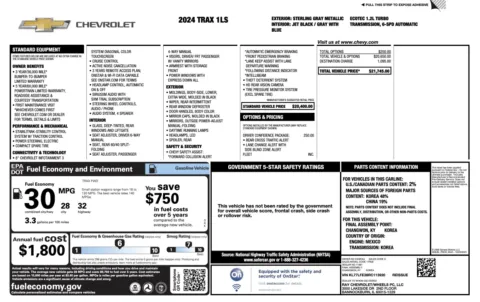 Photos of 2024 Chevrolet Trax LS for sale in Alvin, TX at Auto Boutique Texas