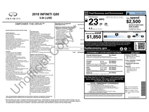 Photos of 2018 INFINITI Q50 3.0t LUXE for sale in Alvin, TX at Auto Boutique Texas