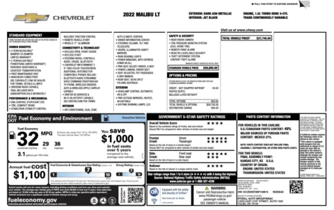 Photos of 2022 Chevrolet Malibu LT for sale in Alvin, TX at Auto Boutique Texas