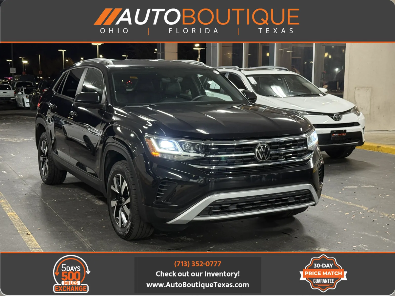 Black 2023 Volkswagen Atlas Cross Sport 2.0T SE for sale in Alvin, TX