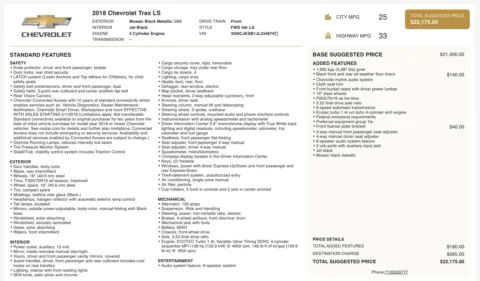 Photos of 2018 Chevrolet Trax LS for sale in Alvin, TX at Auto Boutique Texas