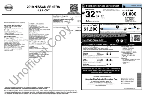 Photos of 2019 Nissan Sentra S for sale in Alvin, TX at Auto Boutique Texas