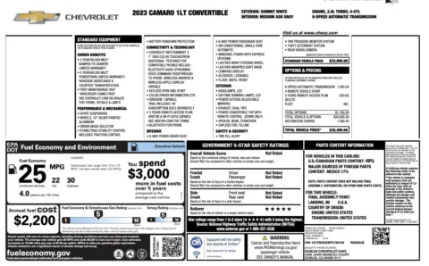 Photos of 2023 Chevrolet Camaro 1LT for sale in Alvin, TX at Auto Boutique Texas