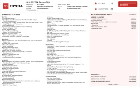 Photos of 2018 Toyota Tacoma SR5 for sale in Alvin, TX at Auto Boutique Texas